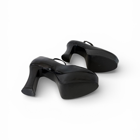 Pleaser Black Patent Mary Jane Platform Heels Size 8.5 - Picture 11 of 16